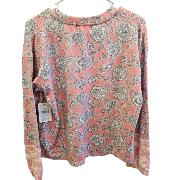 PJ Salvage Paisley Coral Pajama Top NEW Womens Small - Picture 5 of 6